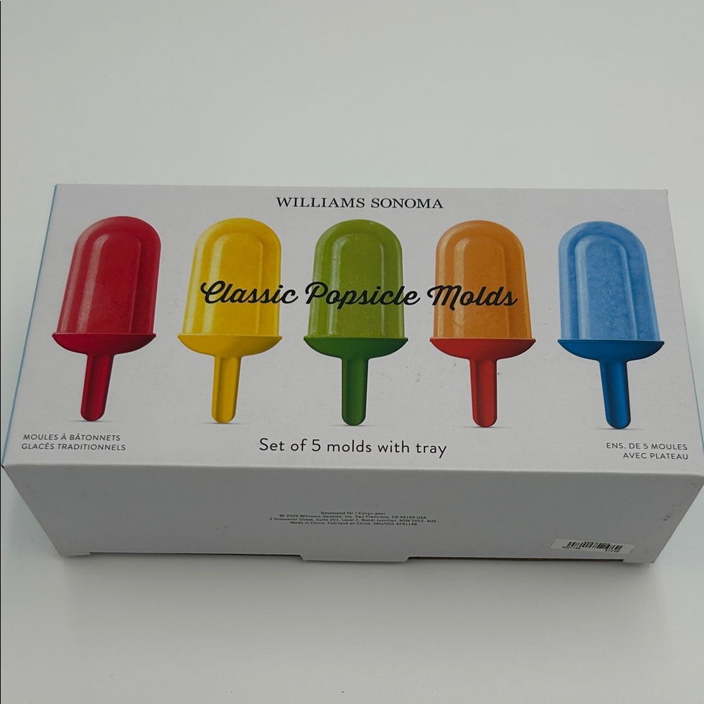 Williams Sonoma Popsicle Molds in Red, Yellow, Green, Orange & Blue